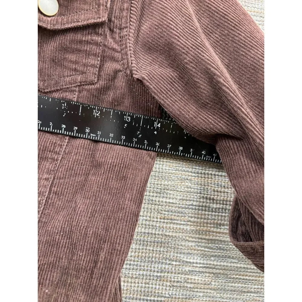 Gymboree Corduroy Jacket Kids 3T Brown Sherpa Collar Snap Front Lined Fall